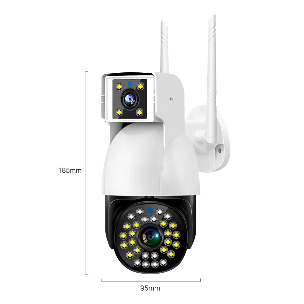 V380 Pro Dual Lens 360 Baby Monitor Network Video Wireless Auto Tracking Night Vision Bullet PTZ Home Security IP CCTV Camera
