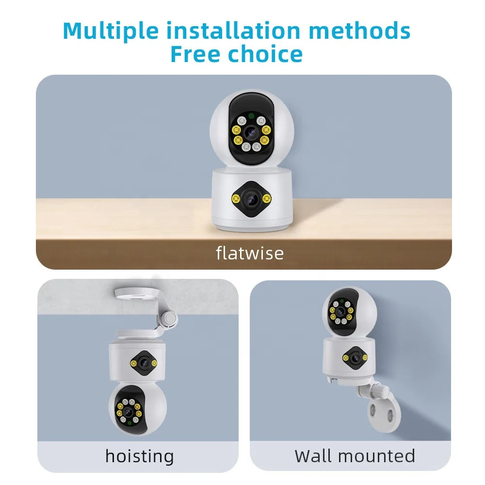 4MP Dual Lens Wi‑Fi Indoor Camera with Color Night Vision – Baby & Home Monitor