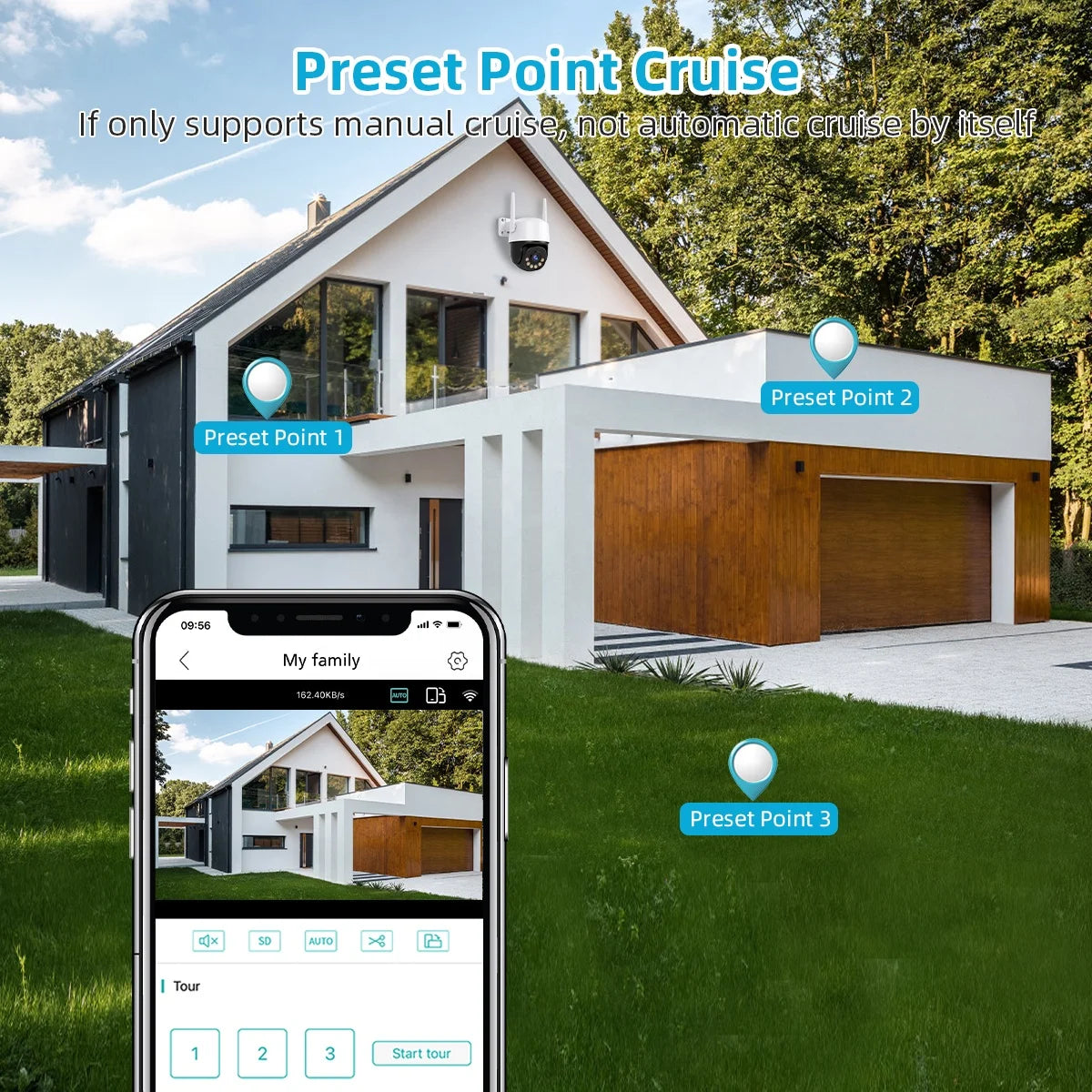 ICSee PTZ Wi‑Fi Outdoor IP Camera – 4MP/5MP/8MP/4K with Color Night Vision & 360° Auto Tracking