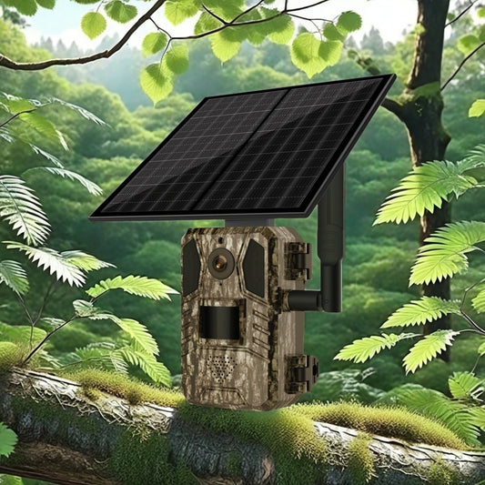 3MP 4G Solar Hunting Camera with Rechargeable Battery & PIR Motion Sensor