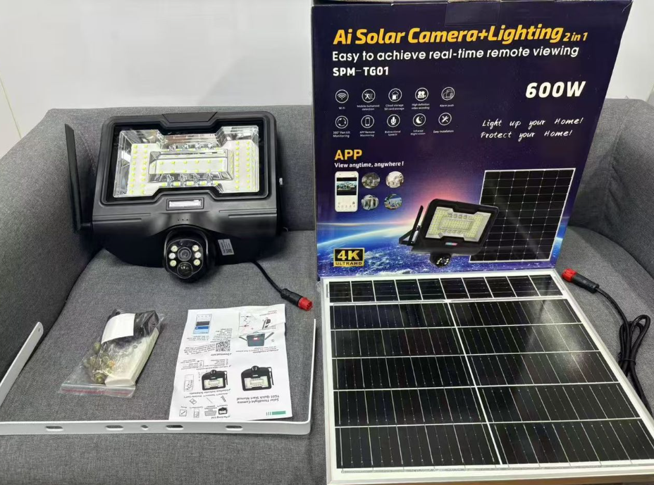 Solar Powered 3MP Security Camera with 4G & Wi-Fi and Floodlight