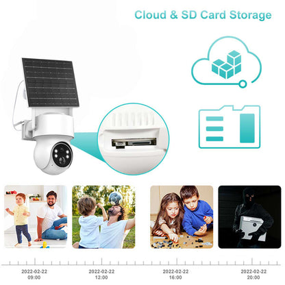 ICSEE 4MP Solar CCTV Outdoor Waterproof Camera With Long Standby 6000 mah Low Power Battery 4G SIM Card Night Vision