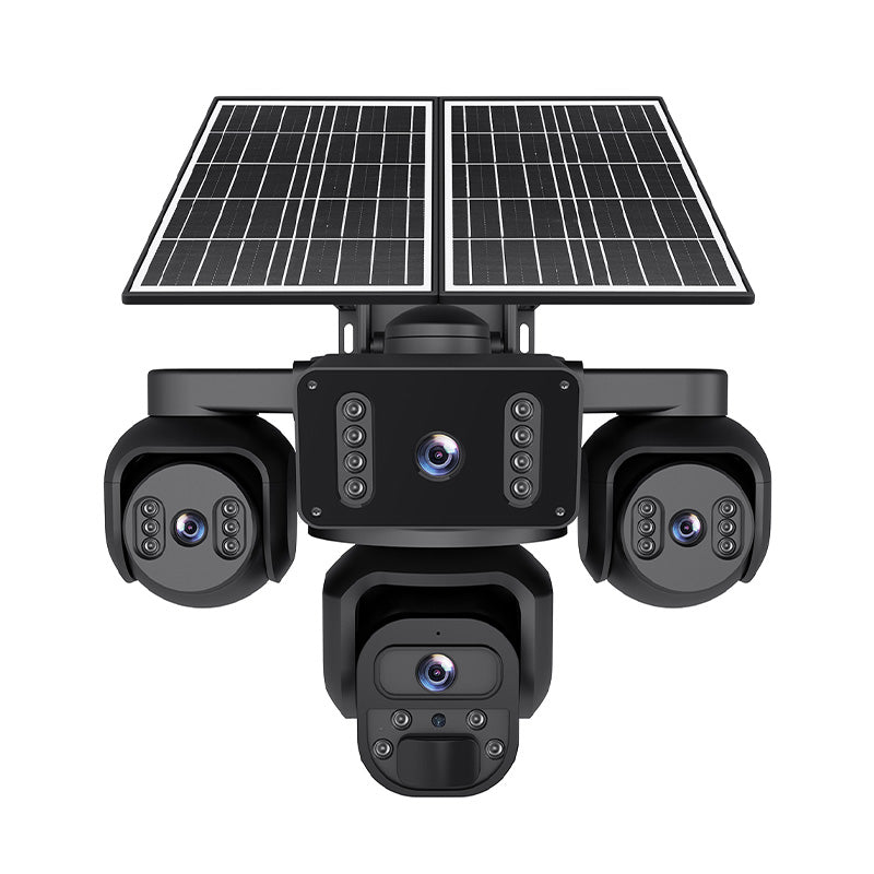 Outdoor 4 Lens Solar Camera 4G SIM CCTV Security Camera Wireless