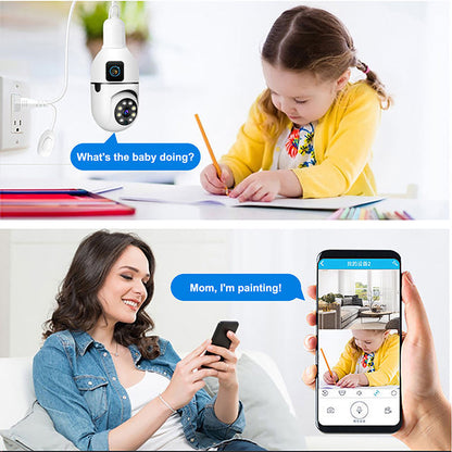 V380 Pro Factory 4MP PTZ Two Way Audio Human Detection Dual Lens WiFi Bulb Camera Smart Home Security IP Network Camera