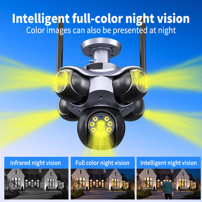 Outdoor 5-View PTZ Security Cameras Kit with Night Vision