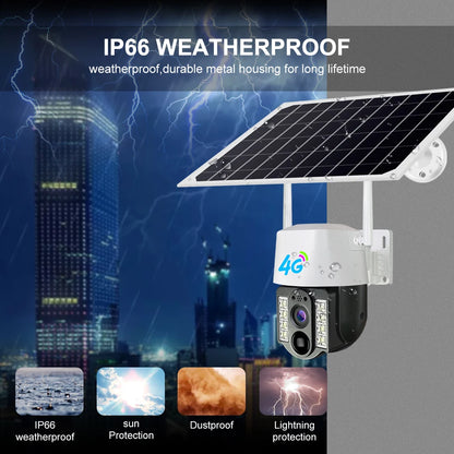 V380 4G Solar PTZ Outdoor IP Camera with Network Video Recorder Support