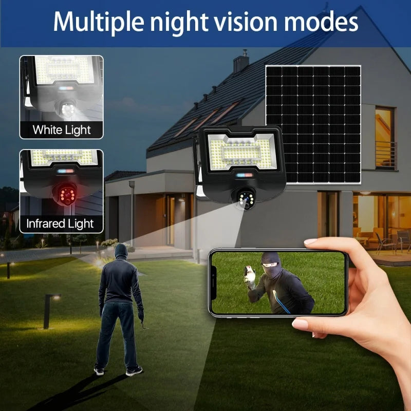 Solar Powered 3MP Security Camera with 4G & Wi-Fi and Floodlight