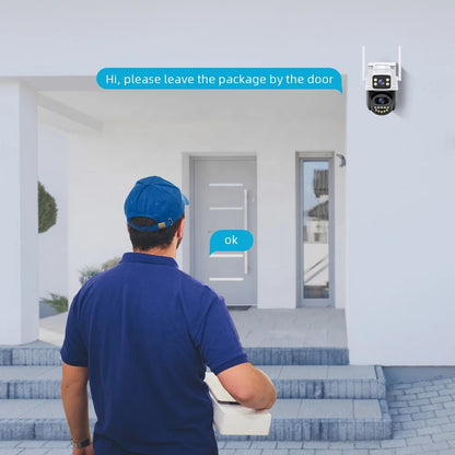 6MP 360° PTZ Dual Lens Wi‑Fi Security Camera with Color Night Vision