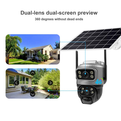 V380 4MP 4G Solar Dual-Lens PTZ Camera with Low Power Consumption