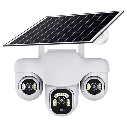 V380 Pro New 4G SIM Card Solar Camera 3 Pan tilt Zoom 3 Screen 6MP VTS31-G CCTV Network Security Camera