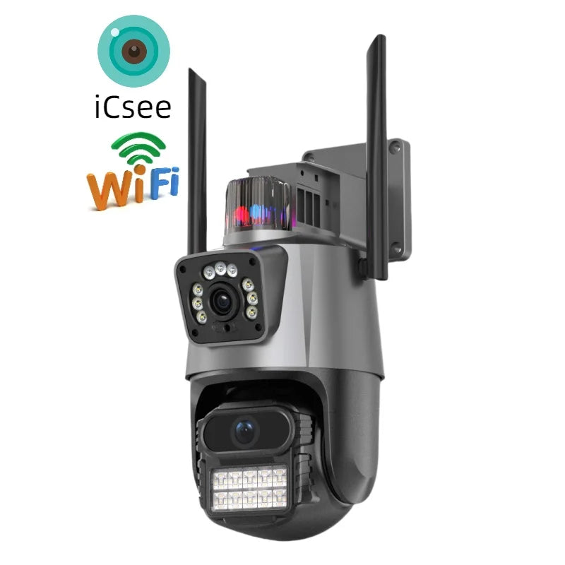 6MP Dual Lens PTZ Wi‑Fi CCTV Camera with Auto Tracking & Color Night Vision