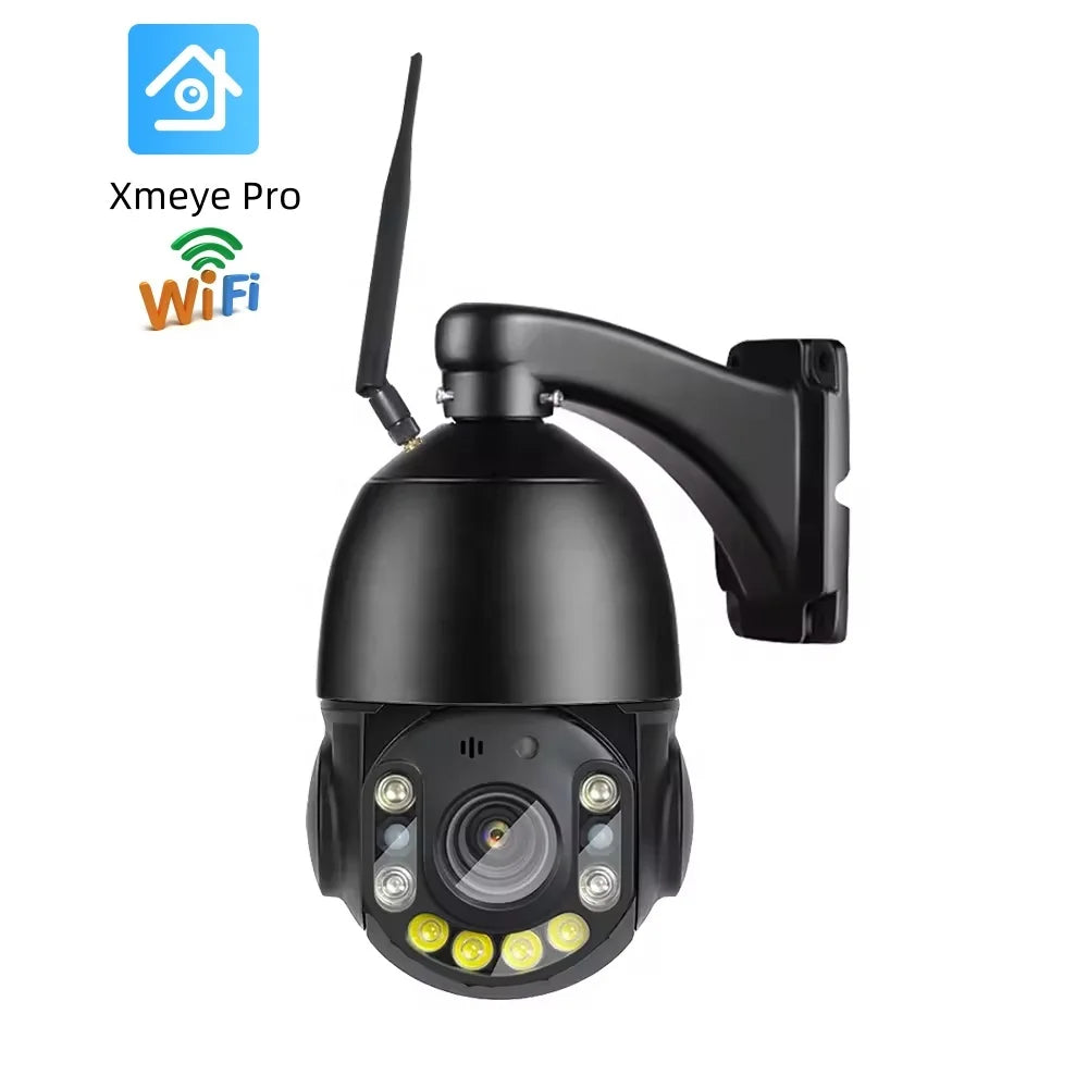 5MP 30x Zoom WiFi Metal PTZ Outdoor IP Camera with Two-Way Audio & Auto Tracking