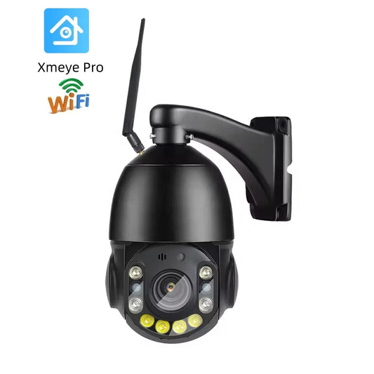 5MP 30x Zoom WiFi Metal PTZ Outdoor IP Camera with Two-Way Audio & Auto Tracking