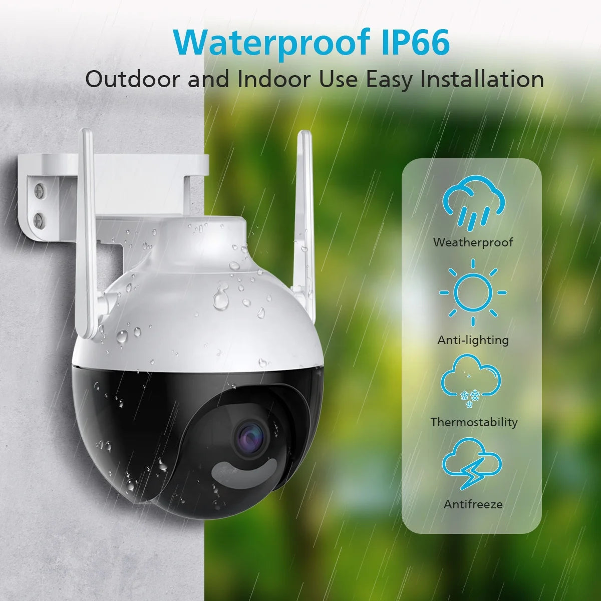 4MP PTZ Auto Tracking Wi‑Fi CCTV Camera with Human Detection