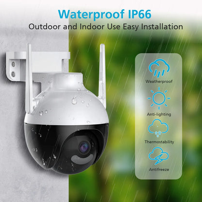 4MP PTZ Auto Tracking Wi‑Fi CCTV Camera with Human Detection