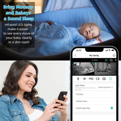 4MP Dual Lens Wi‑Fi Indoor Camera with Color Night Vision – Baby & Home Monitor