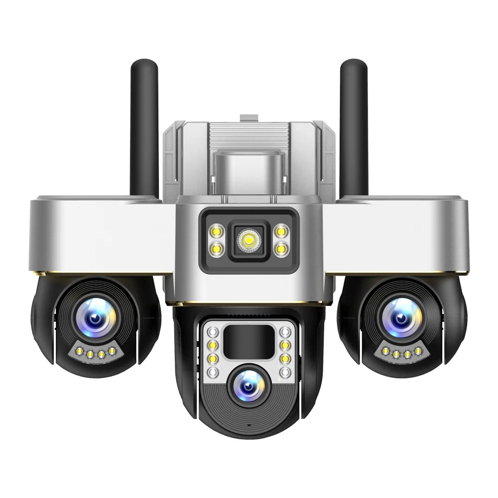 V380 4G Solar 3-PTZ 3-Screen Camera