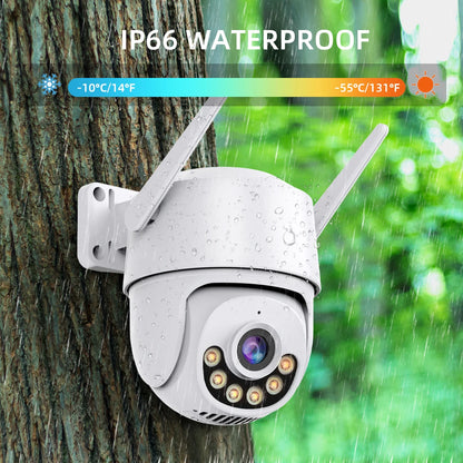 PTZ Auto Tracking Wi‑Fi Outdoor IP Camera 4MP/5MP/8MP/4K with Color Night Vision