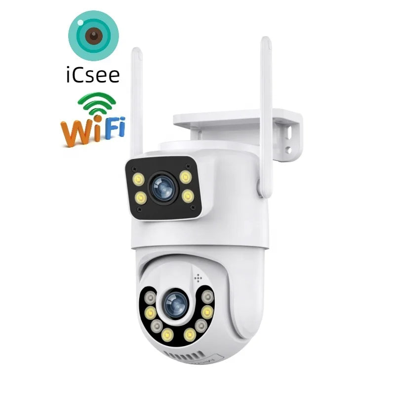 6MP Dual Lens Wi‑Fi PTZ Outdoor IP Camera with Color Night Vision & Auto Tracking