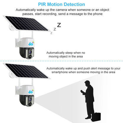 V380 4G Solar PTZ Outdoor IP Camera with Network Video Recorder Support
