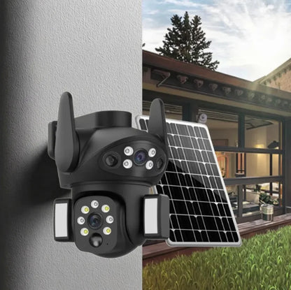 Solar 4G Outdoor Security Camera with Dual Lens & Battery