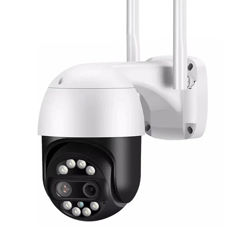 4MP Dual Lens 360° Wi‑Fi PTZ Camera with Auto Tracking