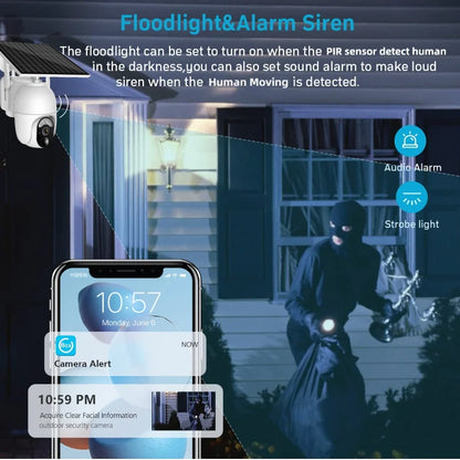 Solar & Battery Powered 4G Wi-Fi PTZ Security Camera