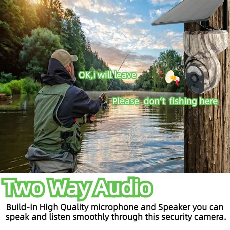 4MP 4G Solar Camouflage PTZ Camera with Wireless Outdoor Security
