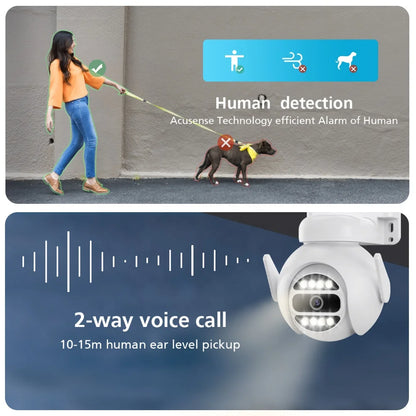 4MP AI Human Tracking PTZ CCTV Camera with Color Night Vision