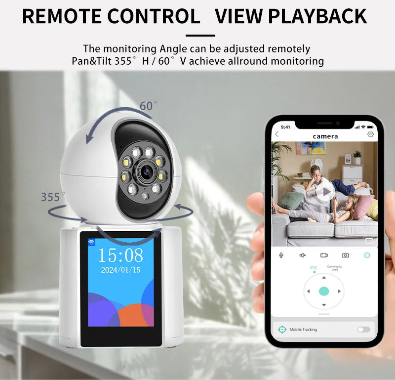 ICSEE WiFi Smart Alarm CCTV Camera 3MP Full HD WiFi Baby Monitoring Camera Bidirectional Video Call Camera