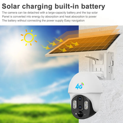 2MP 4G Solar PTZ Outdoor Camera with 10× Zoom & V380 Support