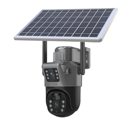 Solar & Battery Powered 6MP Dual Lens PTZ Security Camera