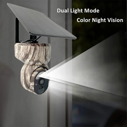 4G Solar Camouflage Hunting IP Camera with PIR Trigger & PTZ