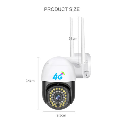 High Speed Selling Wireless CCTV Outdoor 4G Camera 3MP Night Vision Two Way Talk Waterproof PTZ Camera