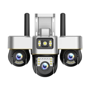 New V380 Outdoor IP66 Waterproof Camera 4G SIM Card Network Camera 3 Lenses 3 Views 3 PTZ Cameras