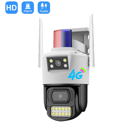 V380 4G SIM Card Outdoor Waterproof Camera With Two Way Audio Auto Tracking Motion Detection Monitoring