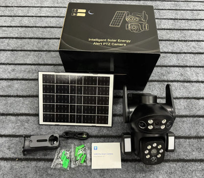 Solar 4G Outdoor Security Camera with Dual Lens & Battery