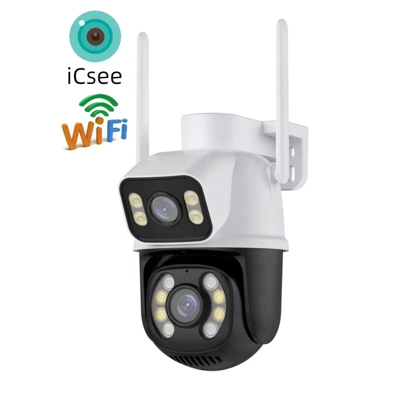 6MP Dual Lens Wi-Fi PTZ Outdoor IP Camera with Night Vision & IP66 Waterproof