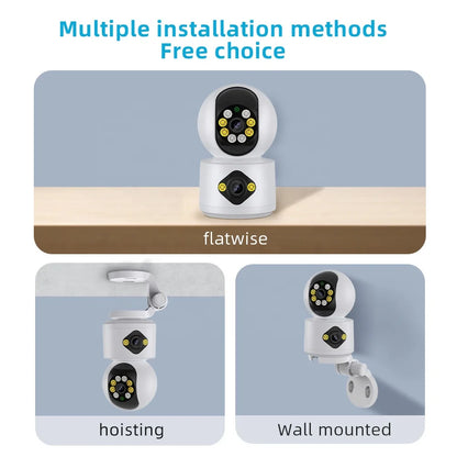 4MP Dual Lens Wi‑Fi Indoor Camera with Color Night Vision – Baby & Home Monitor