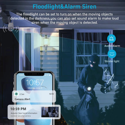 Auto Tracking Wi‑Fi CCTV Camera 3MP/4MP/5MP/8MP with Color Night Vision