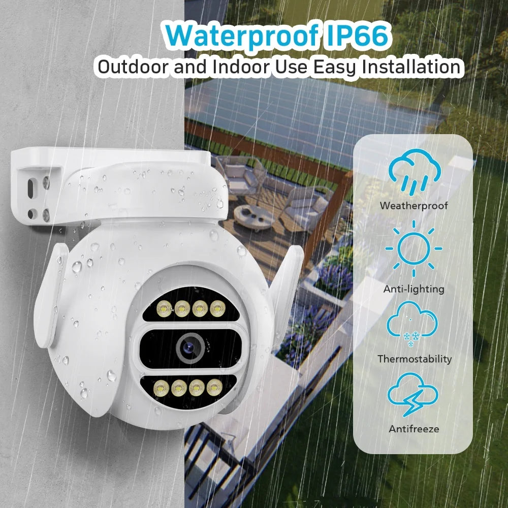 4MP AI Human Tracking PTZ CCTV Camera with Color Night Vision