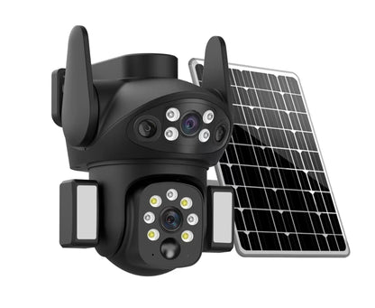 Solar 4G Outdoor Security Camera with Dual Lens & Battery
