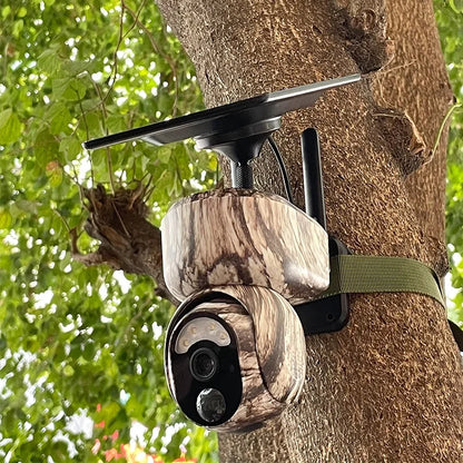 4G Solar Camouflage Hunting IP Camera with PIR Trigger & PTZ