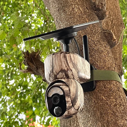4G Solar Camouflage Hunting IP Camera with PIR Trigger & PTZ