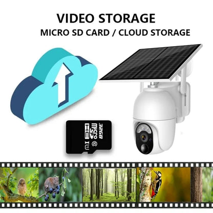 Solar & Battery Powered 4G Wi-Fi PTZ Security Camera