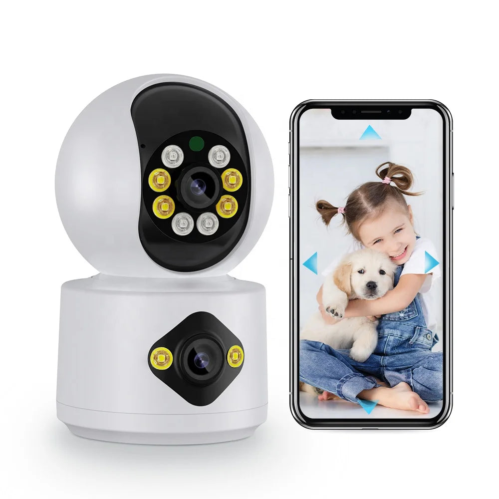 4MP Dual Lens Wi‑Fi Indoor Camera with Color Night Vision – Baby & Home Monitor