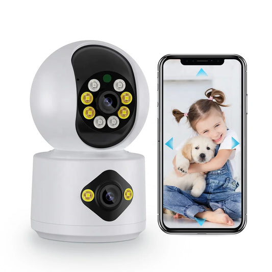 4MP Dual Lens Wi‑Fi Indoor Camera with Color Night Vision – Baby & Home Monitor