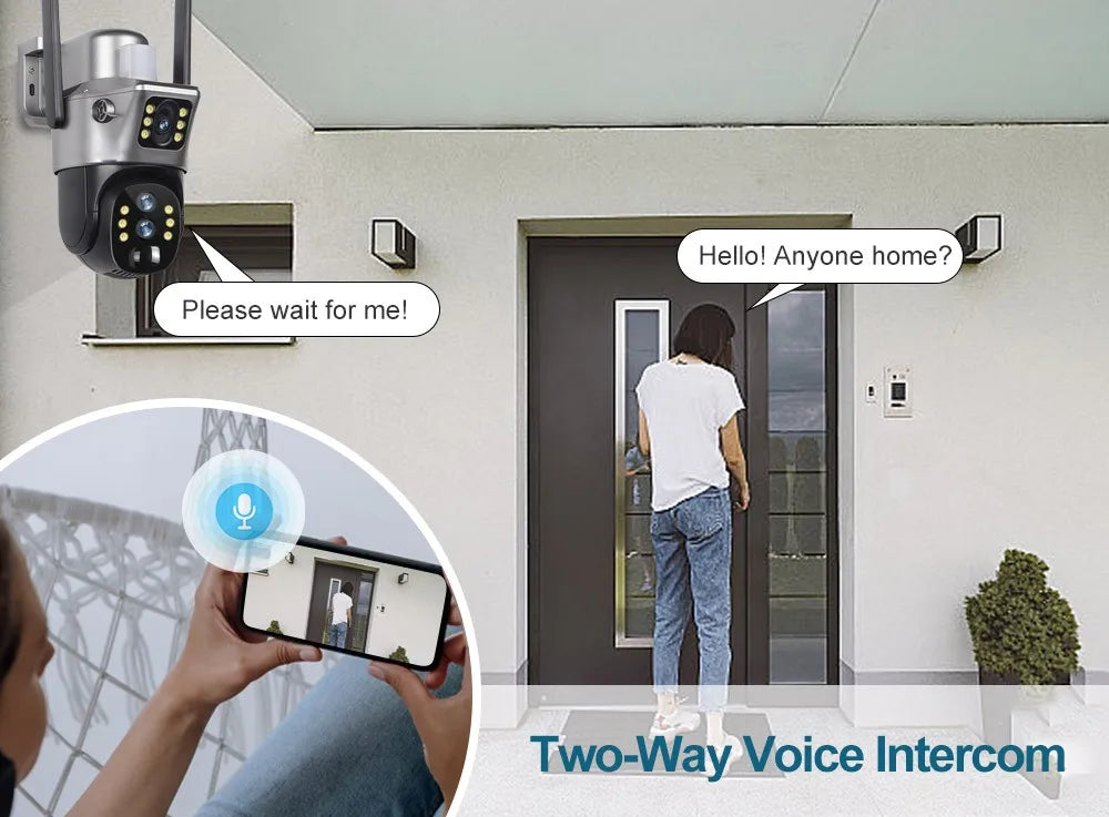 Solar Powered 6K PTZ Security Camera with 10× Zoom
