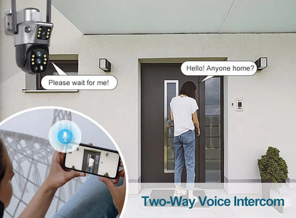 Solar Powered 6K PTZ Security Camera with 10× Zoom