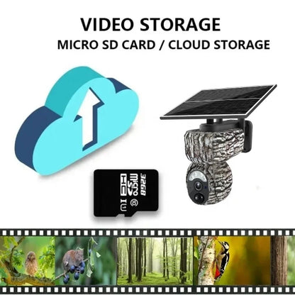 4MP 4G Solar Camouflage PTZ Camera with Wireless Outdoor Security
